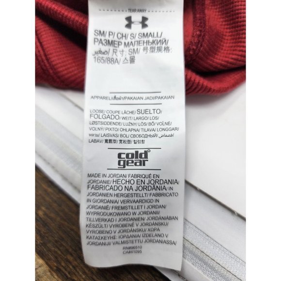 Under Armour ColdGear Storm Pullover Mens Small Loose Burgundy 1/2 Zip - Picture 7 of 14